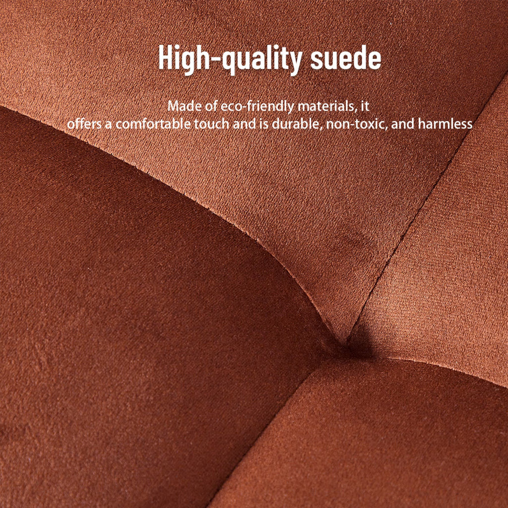 51.1 Inch Convertible Sofa Bed,Velvet Loveseat Sofa with Foldable Sofa Bed,Sleeper Sofa for Living Room or Office,Futon Sofa with Adjustable Backrest.Caramel Color