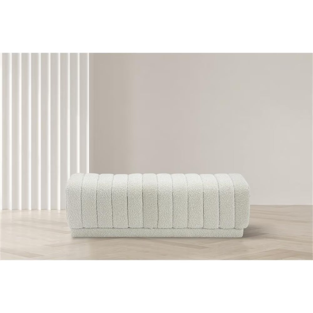 Heathrow Cream Ottoman/Bench