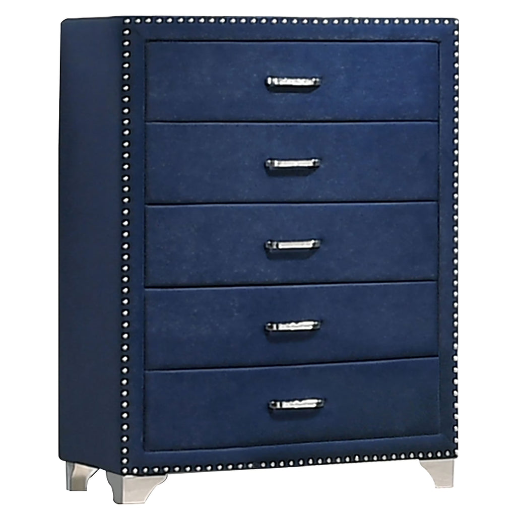 Melody 4-Piece Queen Bedroom Set Pacific Blue
