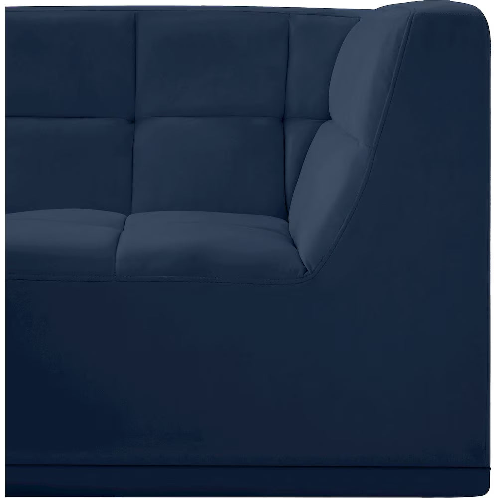 Relax Navy Velvet Corner Chair
