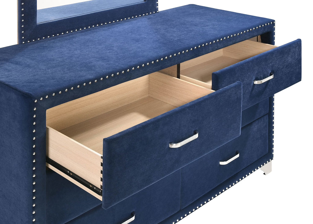 Melody 4-Piece Queen Bedroom Set Pacific Blue