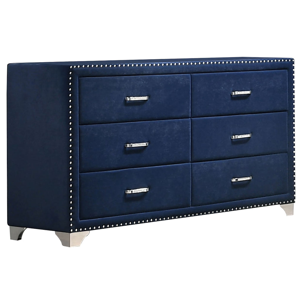 Melody 4-Piece Queen Bedroom Set Pacific Blue