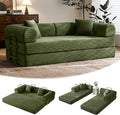 79" Convertible Futon Sofa Bed,Boneless Couch for Living Room | Olive Green