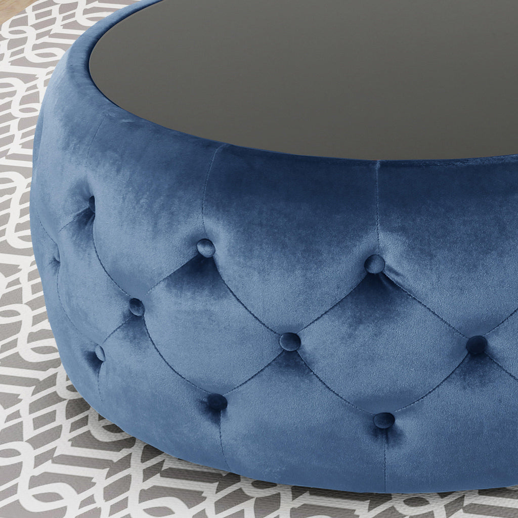Bedroom Benches, OTTOMAN, Dark Blue Wooden Bedroom Benches,Velvet Bedroom Benches with Storage, Furniture Bedroom Furniture Benches & Stools OTTOMAN