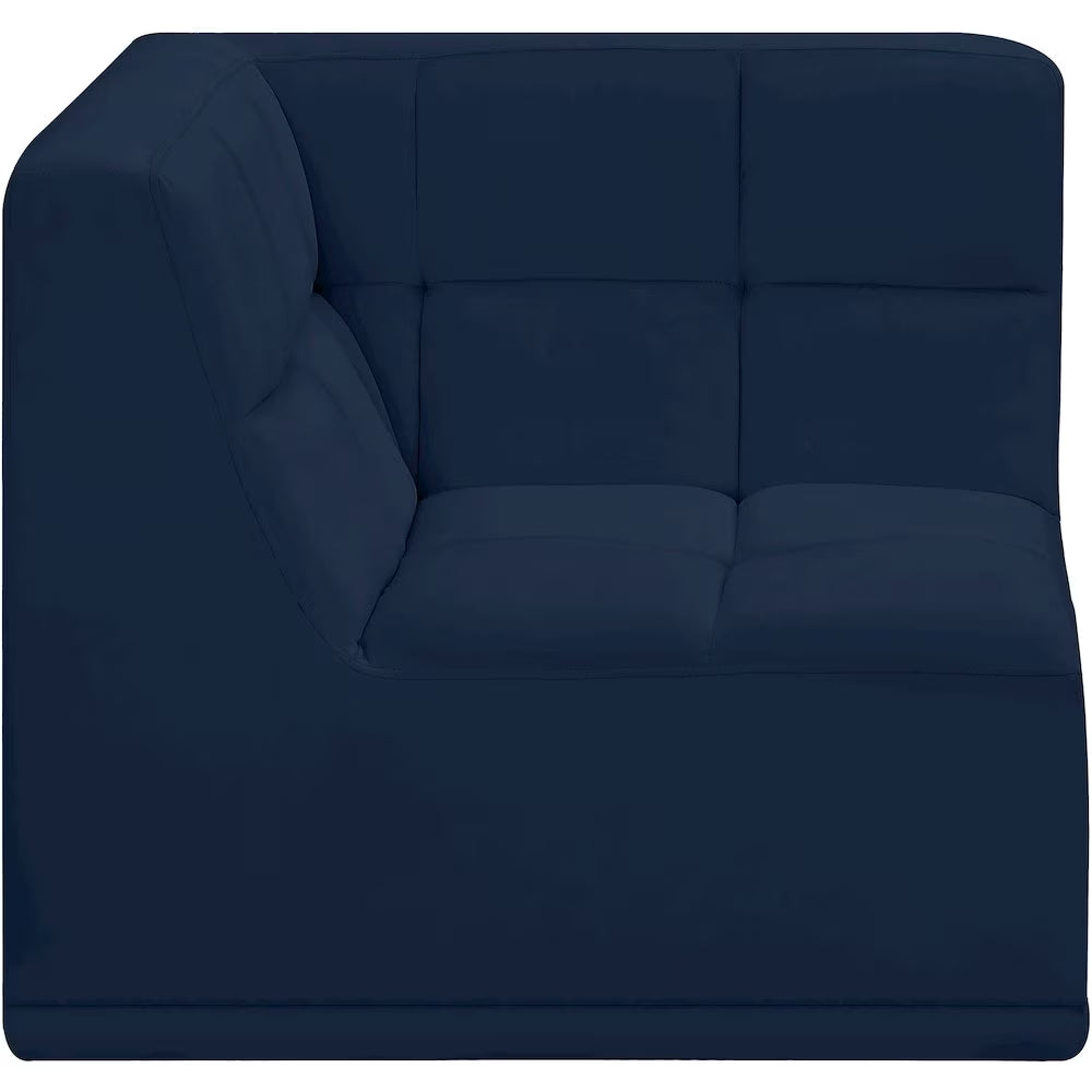 Relax Navy Velvet Corner Chair