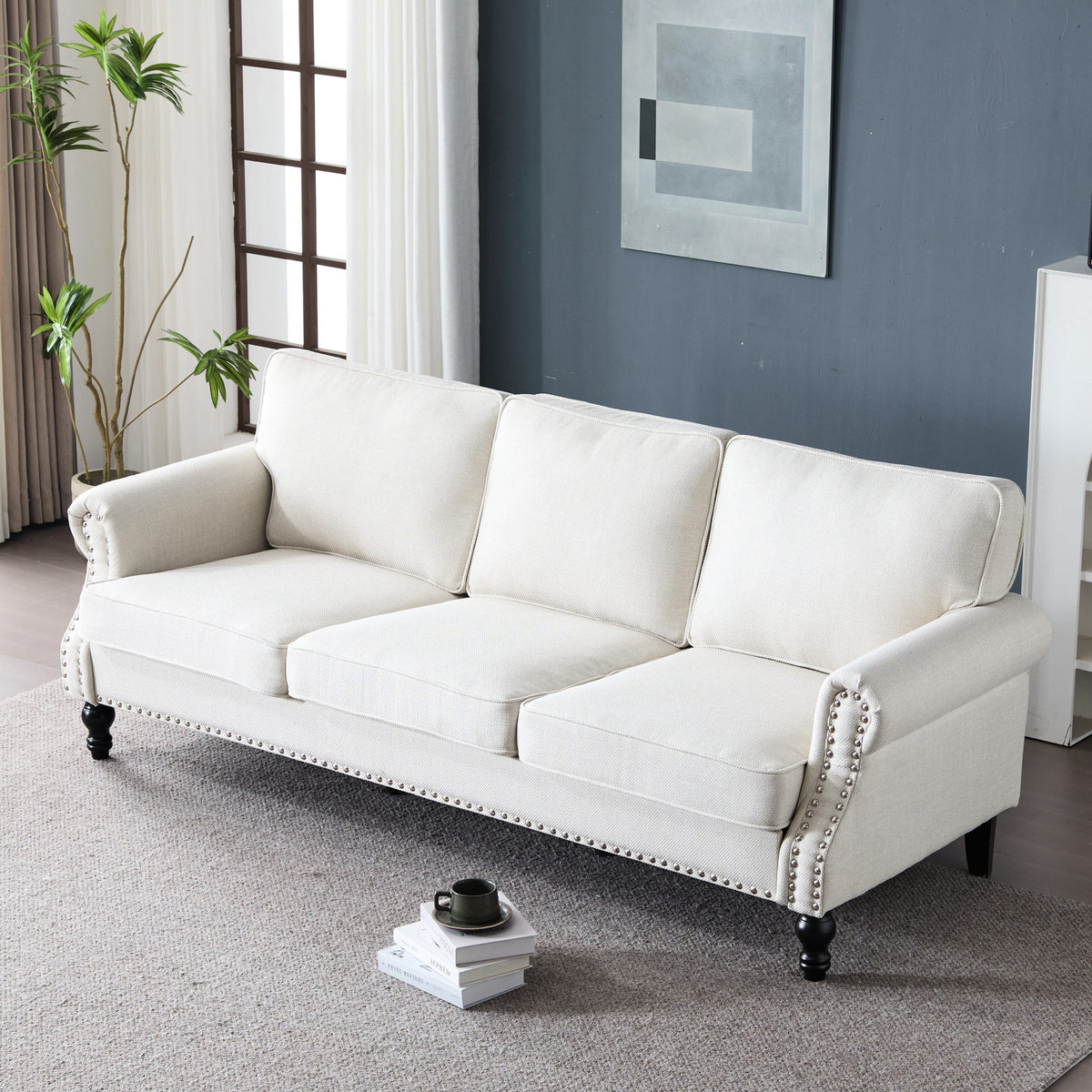 Cotton Upholstered, Classic Look / Appealing Sofa for Bedroom
