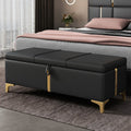 Metal - Legged Storage Bench / for Bedroom Decor / Keeps Magazines Tidy
