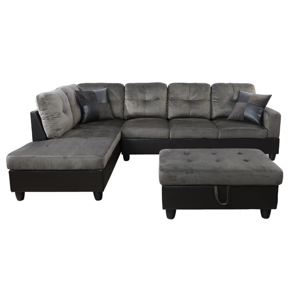 Sectional Sofa, Free Combination Sectional Couch, Small L Shaped Sectional Sofa, Modern Sofa Set for Living Room, Taupe(Without Ottoman)