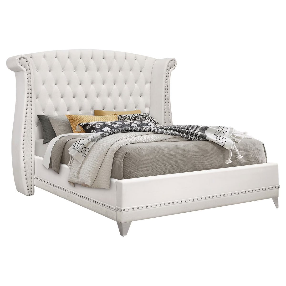 Barzini 4-Piece California King Bedroom Set White