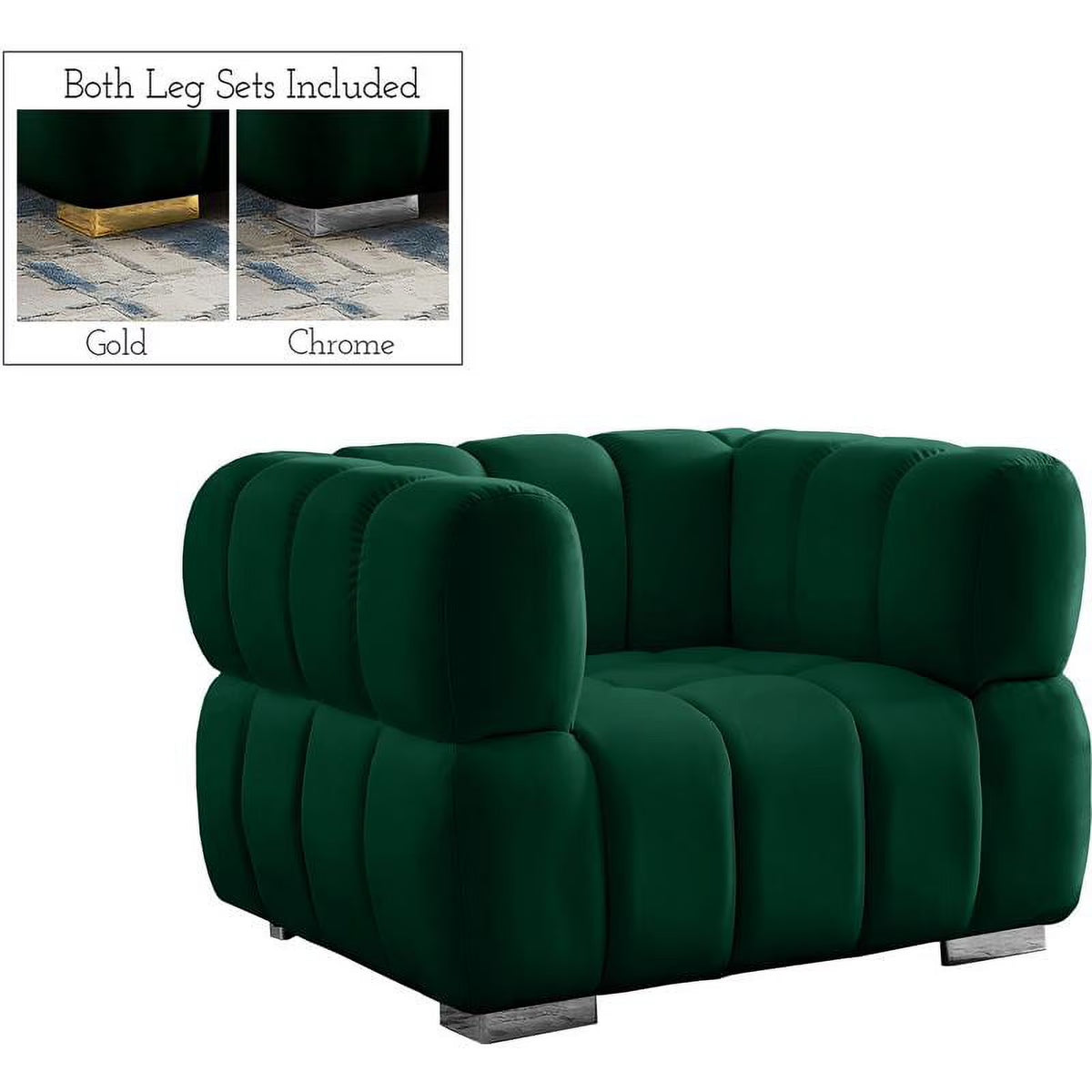 Gwen Green Velvet Chair