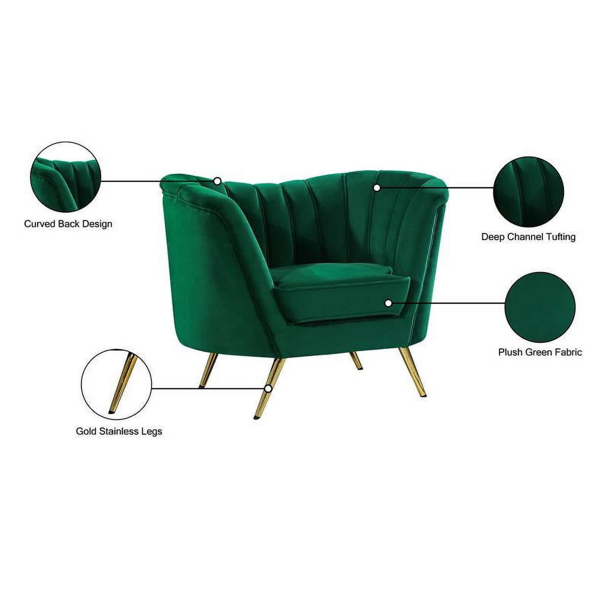 Margo Green Velvet Chair