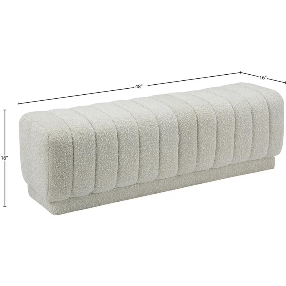 Heathrow Cream Ottoman/Bench