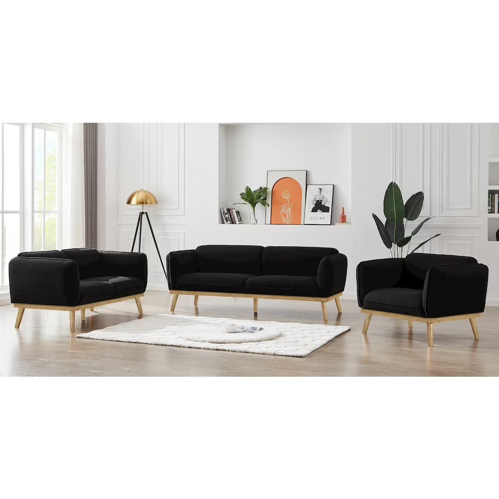 Nolita Black Boucle Fabric Chair