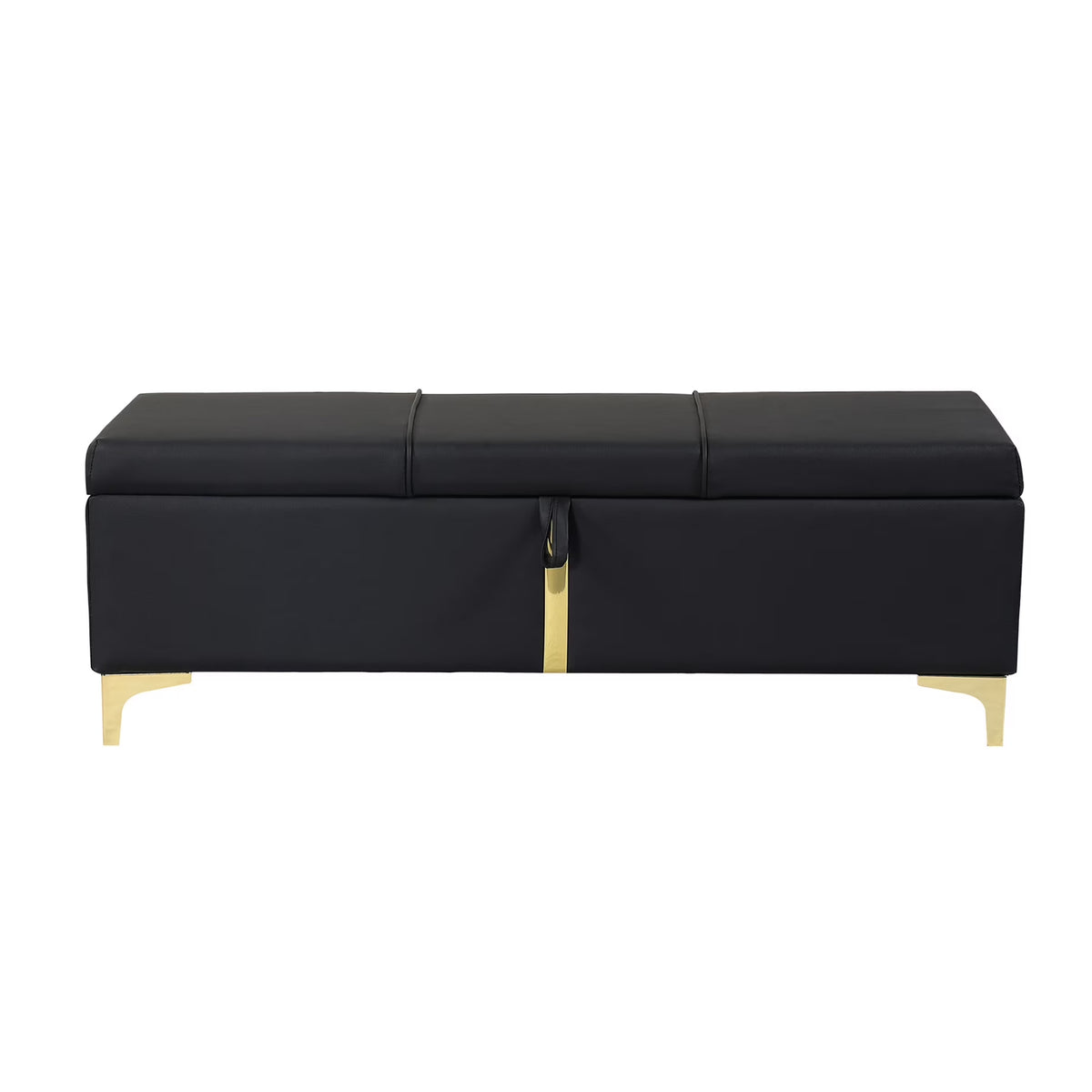 Metal - Legged Storage Bench / for Bedroom Decor / Keeps Magazines Tidy