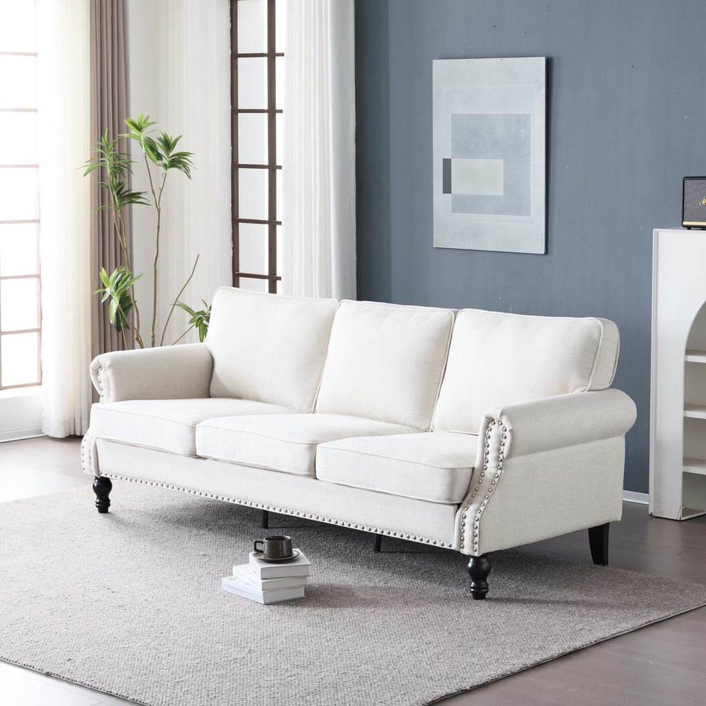 Cotton Upholstered, Classic Look / Appealing Sofa for Bedroom