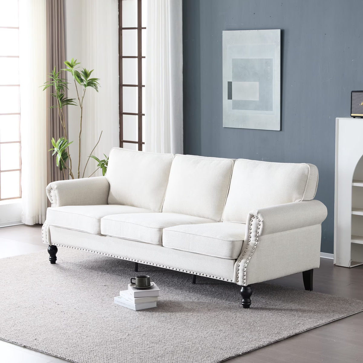 Cotton Upholstered, Classic Look / Appealing Sofa for Bedroom