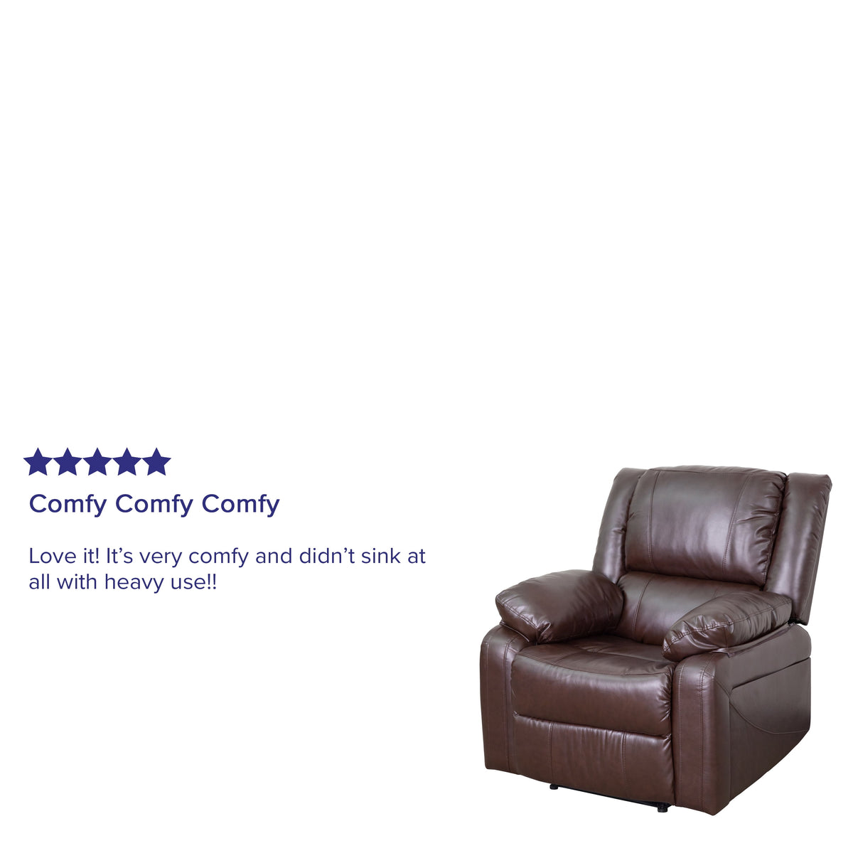 Harmony Series Brown Leathersoft Recliner
