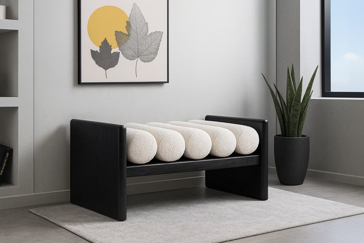 Waverly Cream Bench