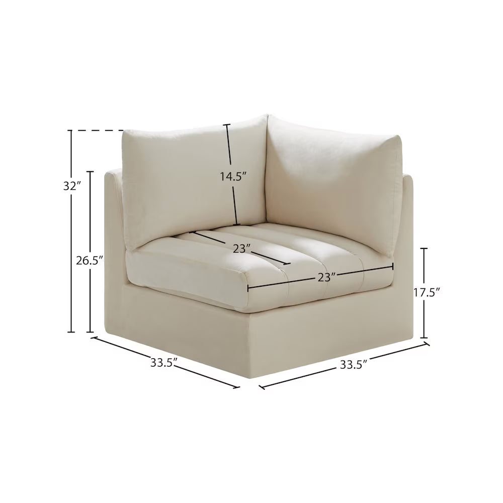 Jacob Cream Velvet Corner